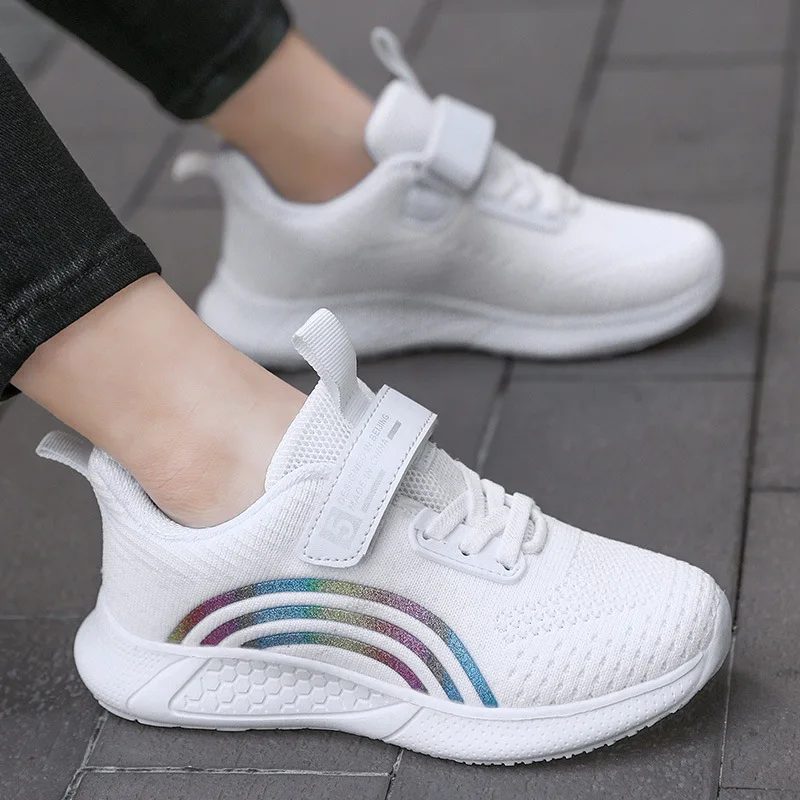 

Kids Casual Shoes White Mesh Sneakers Student Girls Spring Summer Footwear Fashion Children Sport Shoes Tenis Running Shoes