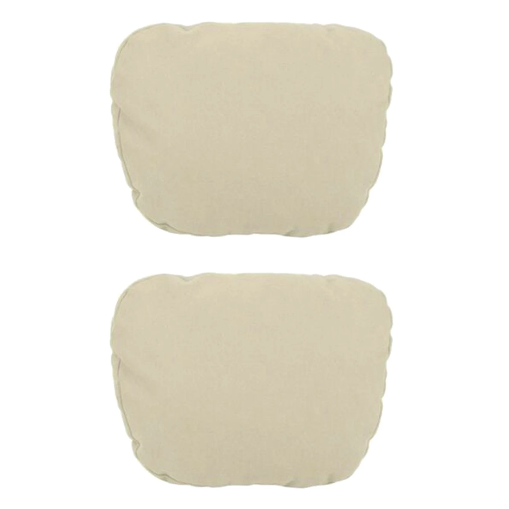 

2X Car Universal Ultra Soft Headrest Neck Seat Cushion Headrest Cover For Mercedes-Benz Beige