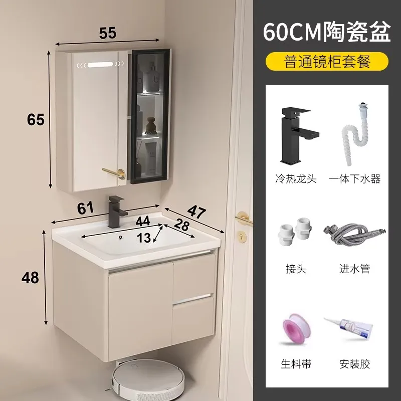 Шкафчик для салона зеркала шкаф хранения многофункциональная полка ванной