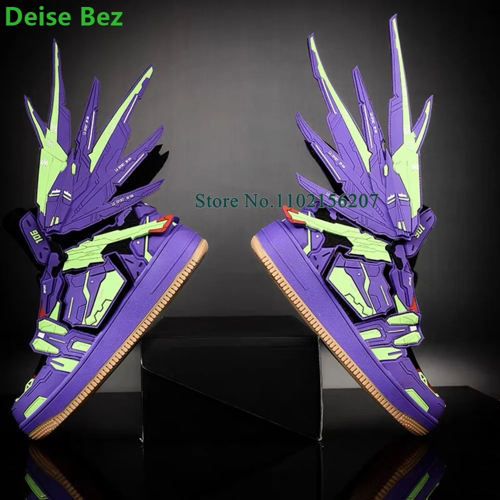 Multi -element Mechanical Assembly Sneakers Flat With Handmade Cool Mixed Colors Cross-tied Comfortable Casual Sports Shoes