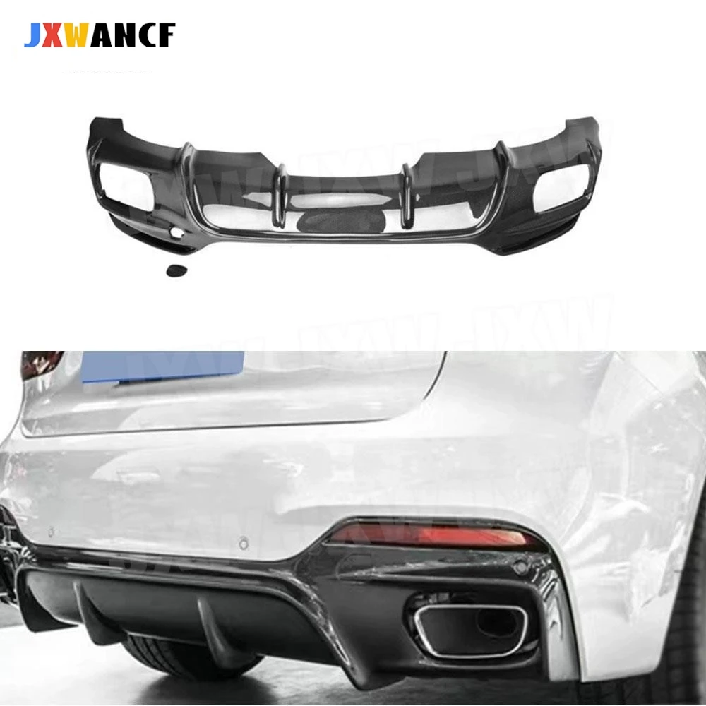 Фото Спойлер-накладка на задний бампер JXWANCF из карбона для BMW X6 F16 M Sport 2015-2019, защита заднего бампера из FRP для автомобилей №2