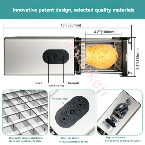 Коммерческая электрическая машина для резки картофеля фри