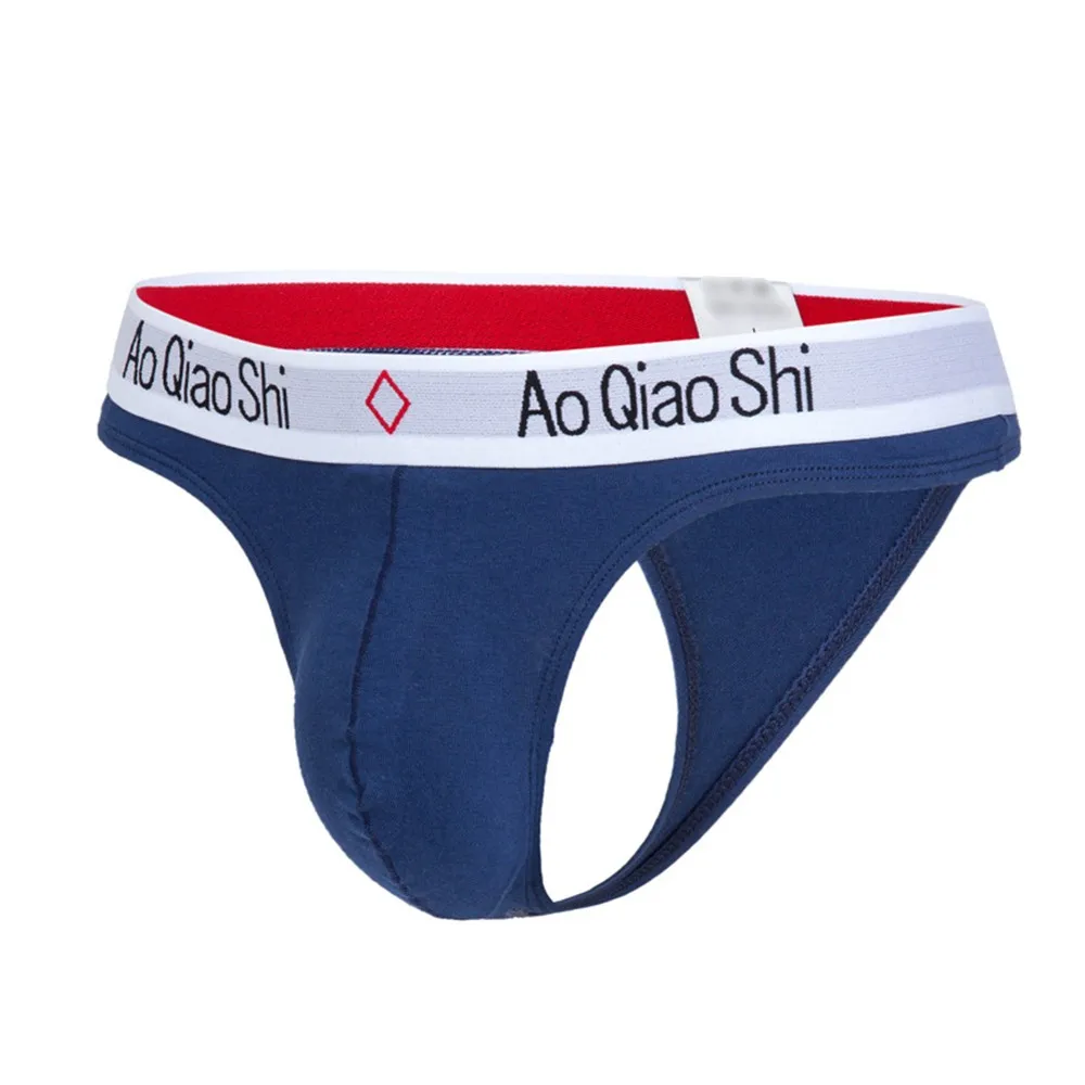 

Men Low Waist Briefs Back Space U Convex Sexy Breathable Boxer Underpants Thong Men's T-shaped Single Thong Cotton Panties