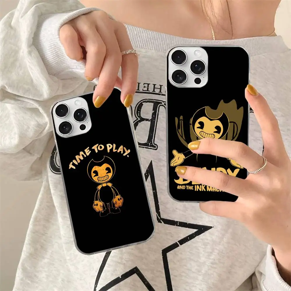 Фото Классический чехол для телефона B-Bendy And The I-Ink M-Machine для iPhone 17 16 15 14 13 12 11 Plus Pro Max, сатиновый, глянцевый №2