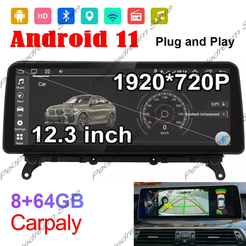 

8 cores 4G+64G android 10 Car multimedia Player Navigation GPS radio For BMW 7 F01 F02 2009~2015 Original 12.3" DSP carpaly