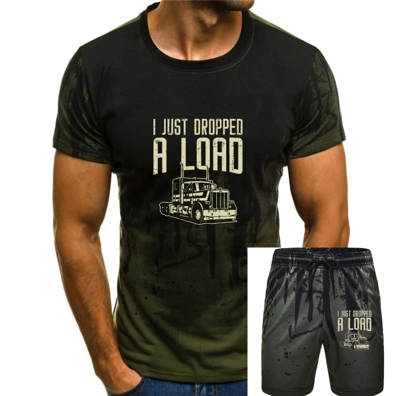 

Mens Dropped Load Semi Truck Funny Trucking Trucker Driver Gift T-Shirt Tops Shirts Classic Funny Cotton Men T Shirts Holiday