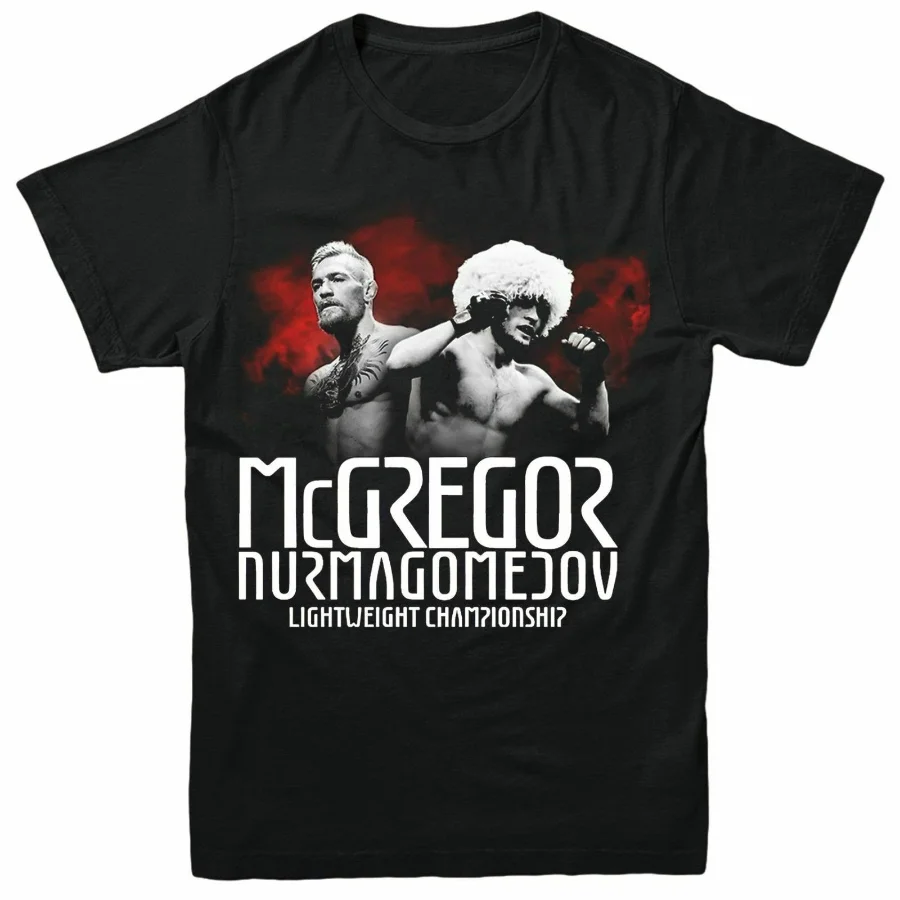 

Conor McGregor Vs Khabib. MMA Boxing Combat T-Shirt. Summer Cotton Short Sleeve O-Neck Mens T Shirt New S-3XL