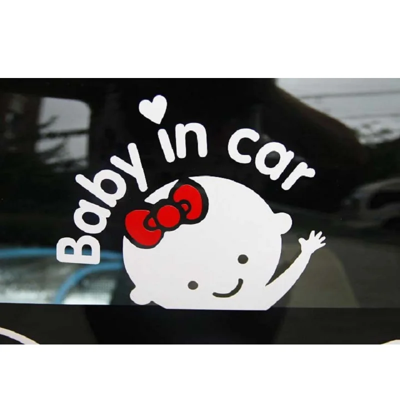 

Car styling 3D Cartoon Stickers Baby In Car Warming Car-Sticker Baby on Board High Quality Dewtreetali