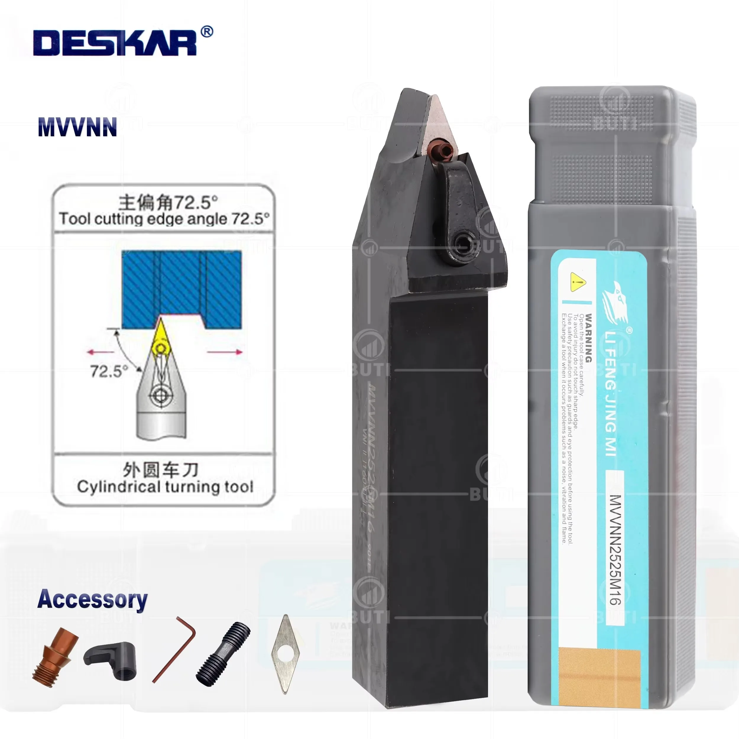 

DESKAR 100% оригинал MVVNN1616H16 MVVNN2020K16 MVVNN2525M16 Внешние токарные инструменты Arbor Токарный станок с числовым управлением для VNMG