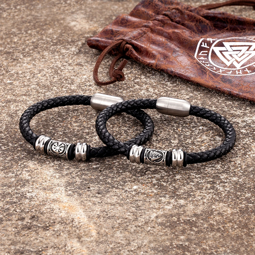 Браслет мужской из нержавеющей стали с изображением молотка Тора - купить по