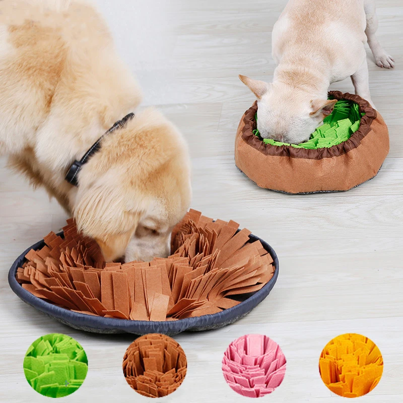 

Pet Dog Snuffle Mat Smell Training Sniffing Pad Anti Choking Slow Feeding Bowl Food Dispenser Dogs Release Stress Toys Blanket