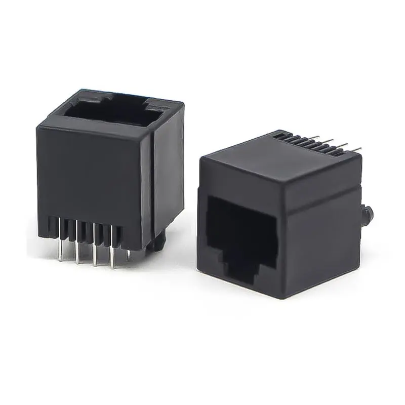 

10 шт. розетка RJ45 5224-8P8C сетевой кабель с кристаллической головкой, прямые гнездо 180 градусов, экранированный сетевой порт с подсветкой