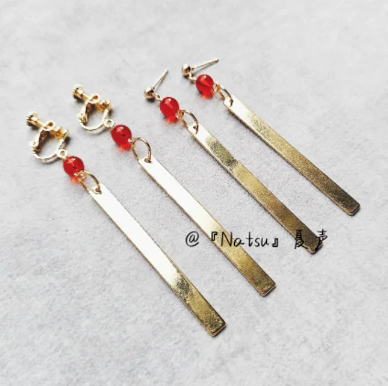 Аниме BanG Dream! Металлические серьги Futaba Tsukushi реквизит для фотосессии аксессуары