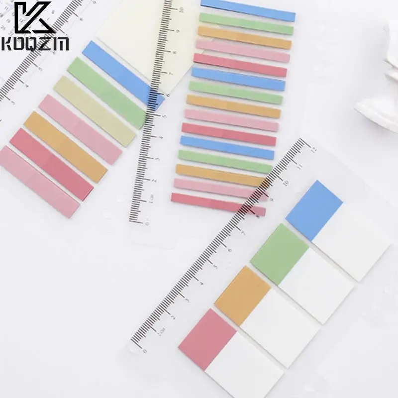 

Transparent Sticky Notebook PET Memo Self Adhesive Memo Pad Sticky Notes Bookmark Marker Student Stationery Office Supplies