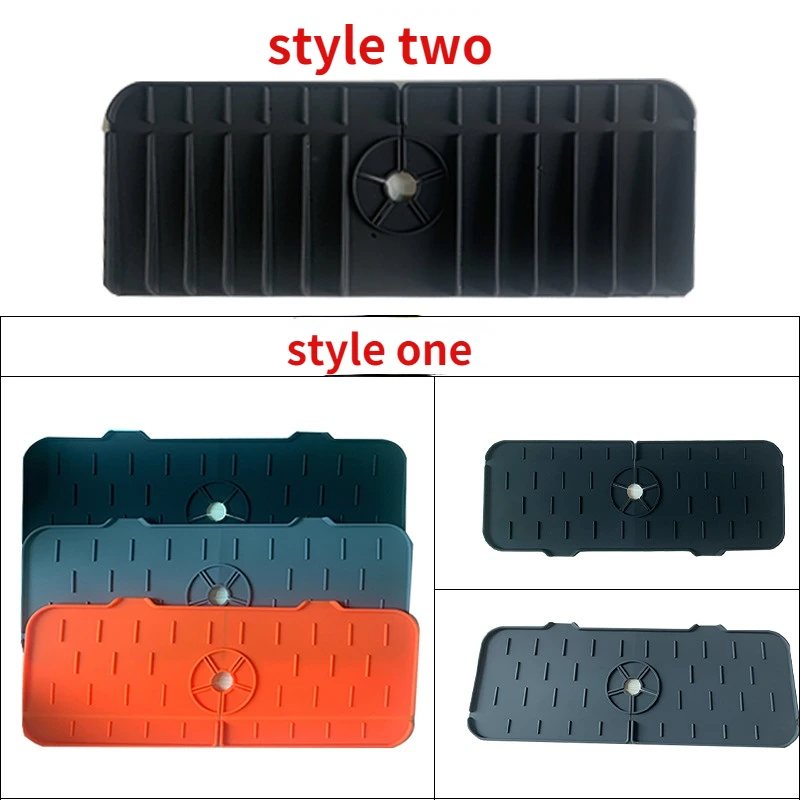 

Silicone Faucet Handle Drip Catcher tray Waterproof Suction Tray Drain Drying Mat Reusable Faucet Splash Proof Silicone Pad