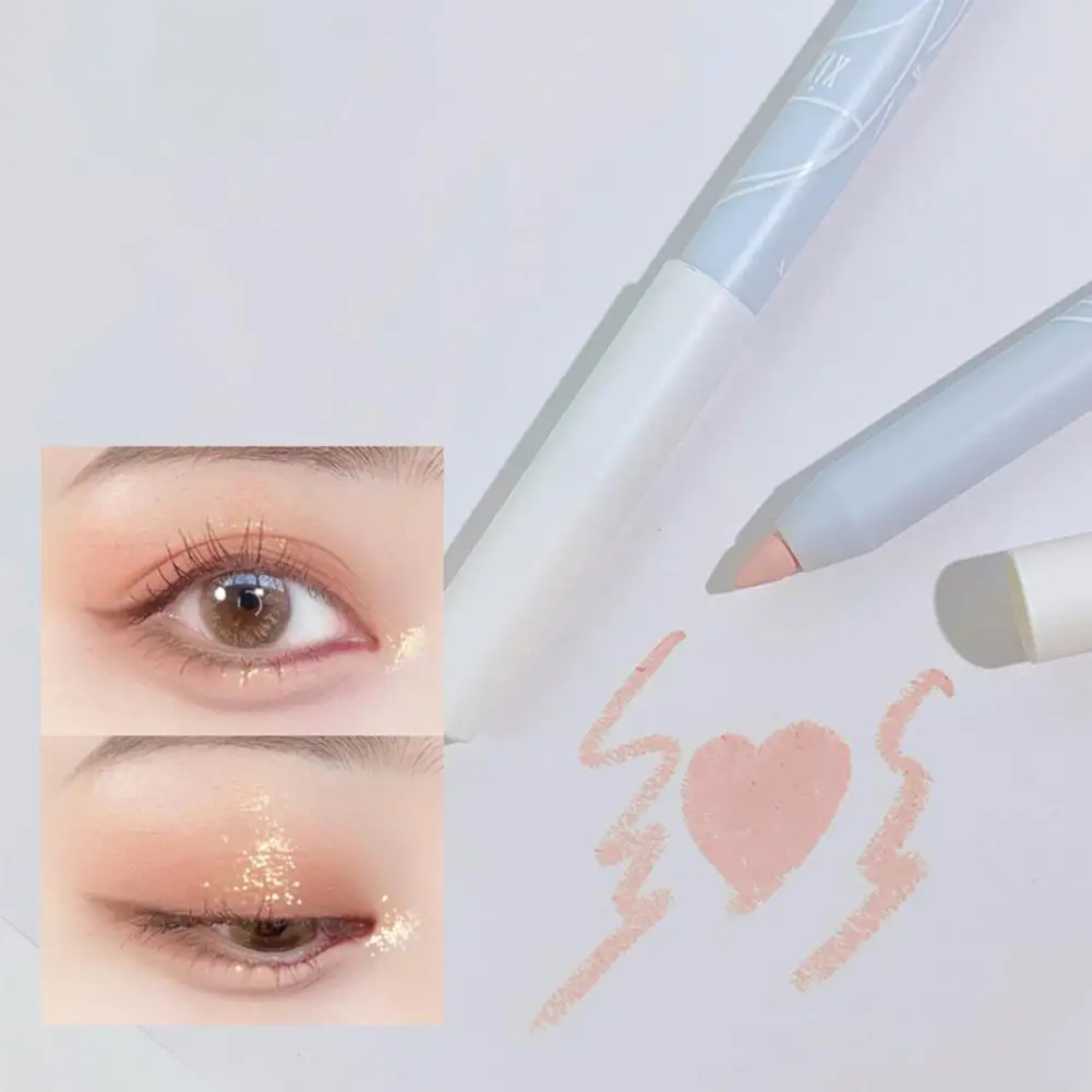 

0.6g Lying Silkworm Pen Long Lasting Safe Waterproof Lying Silkworm Pencil with Sharpener Cosmetic Supplies