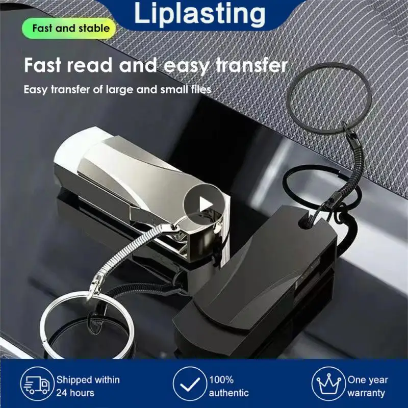 

Stable Compatible Hanging Ring U Disk Black/silver Gray Computer Office U Disk Rotation Creativity Universal Usb U Disk U Disk