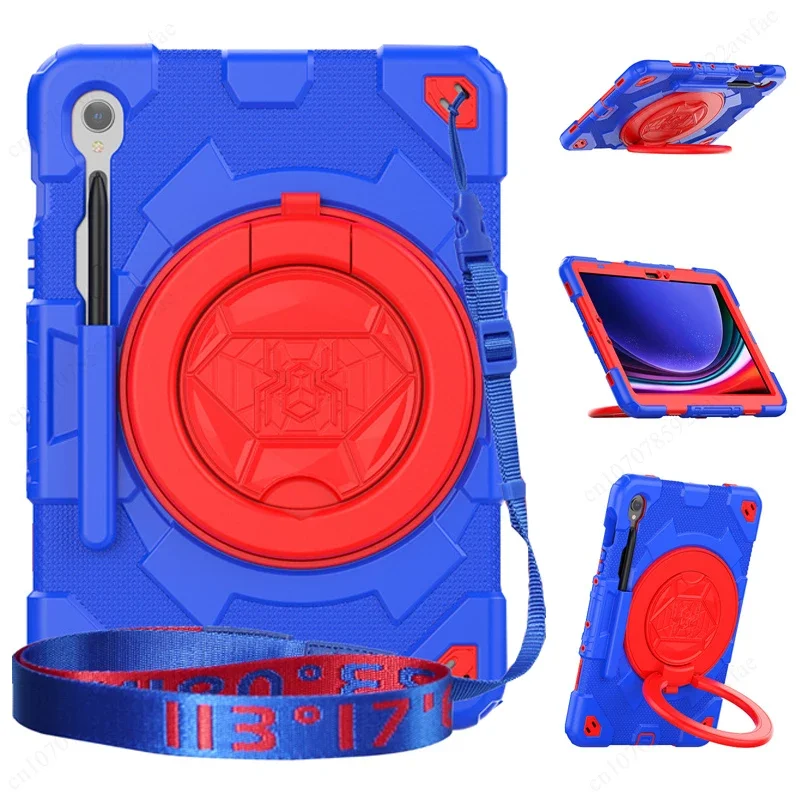 Противоударный чехол для Samsung Galaxy Tab S9 11 Plus 12 4 дюйма 2023 X FE чехлы с ремешком на плечо