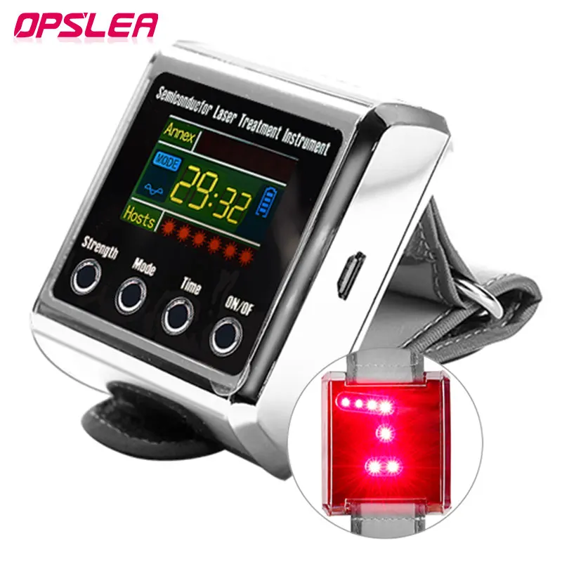 7 Holes 650nm Laser Therapy Watch Diode LLLT For Diabetes Cholesterol Hypertension Treatment Laser Sinusitis Physiotherapy