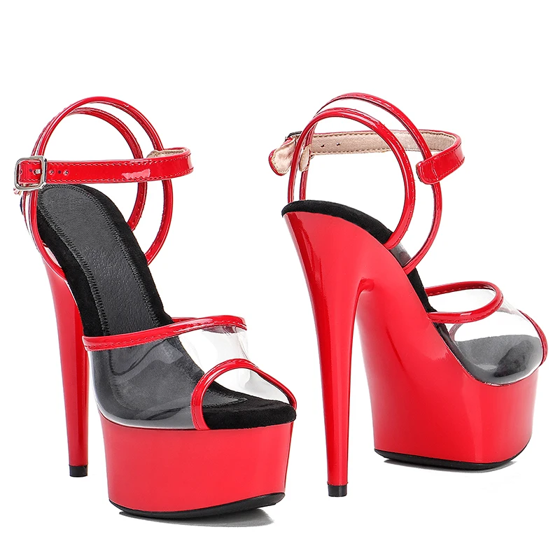 Leecabe 15CM/6Inch Women's Platform Sandals  party High Heels Shoes Pole Dancing Shoes