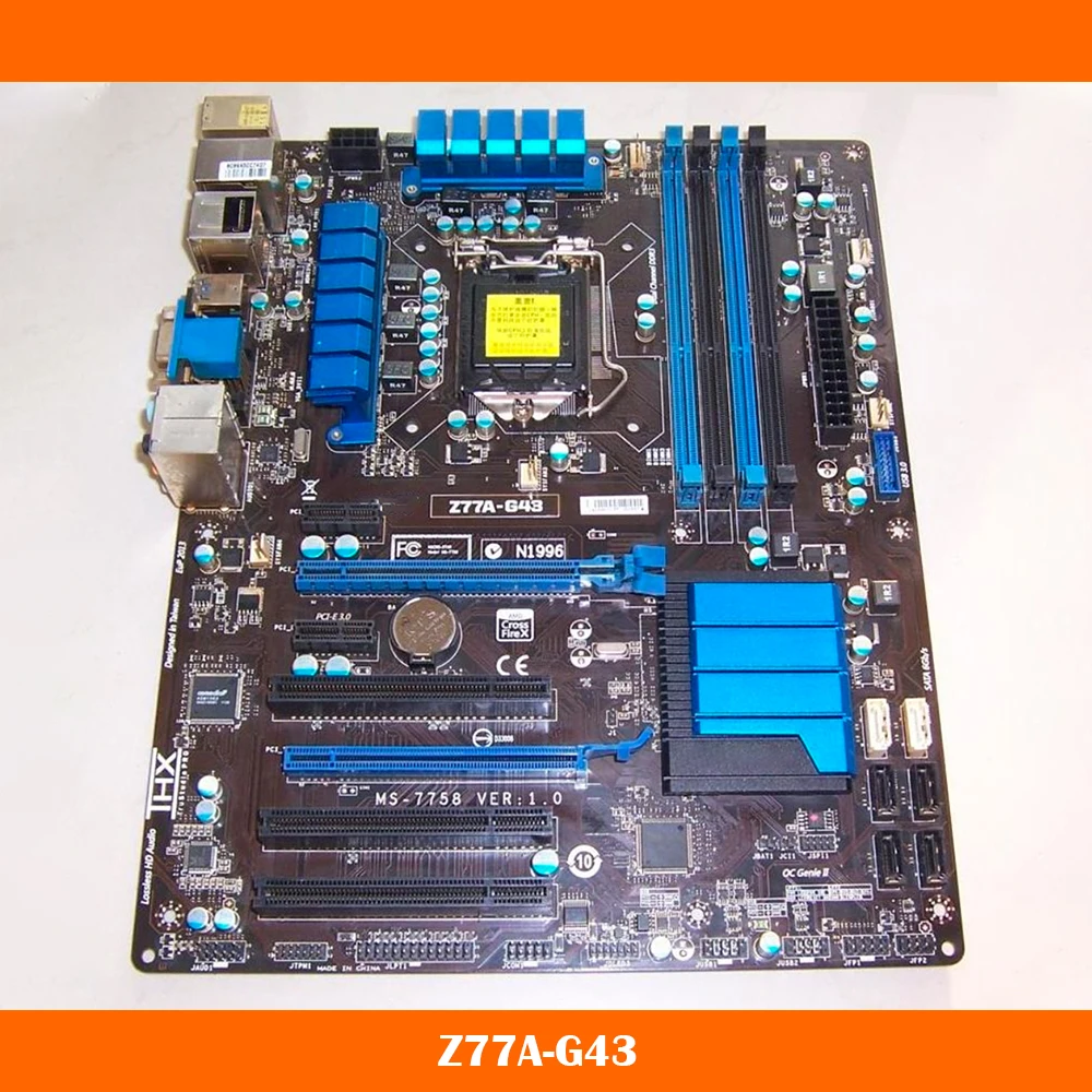 

For Msi Z77A-G43 Desktop Motherboard LGA1155 DDR3 32G SATA3*2 USB2.0/3.0 ATX High Quality Work Fine