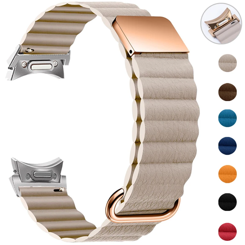 Ремешок Магнитный изогнутый для часов быстросъемный браслет Samsung Galaxy Watch 6 Classic 43 47