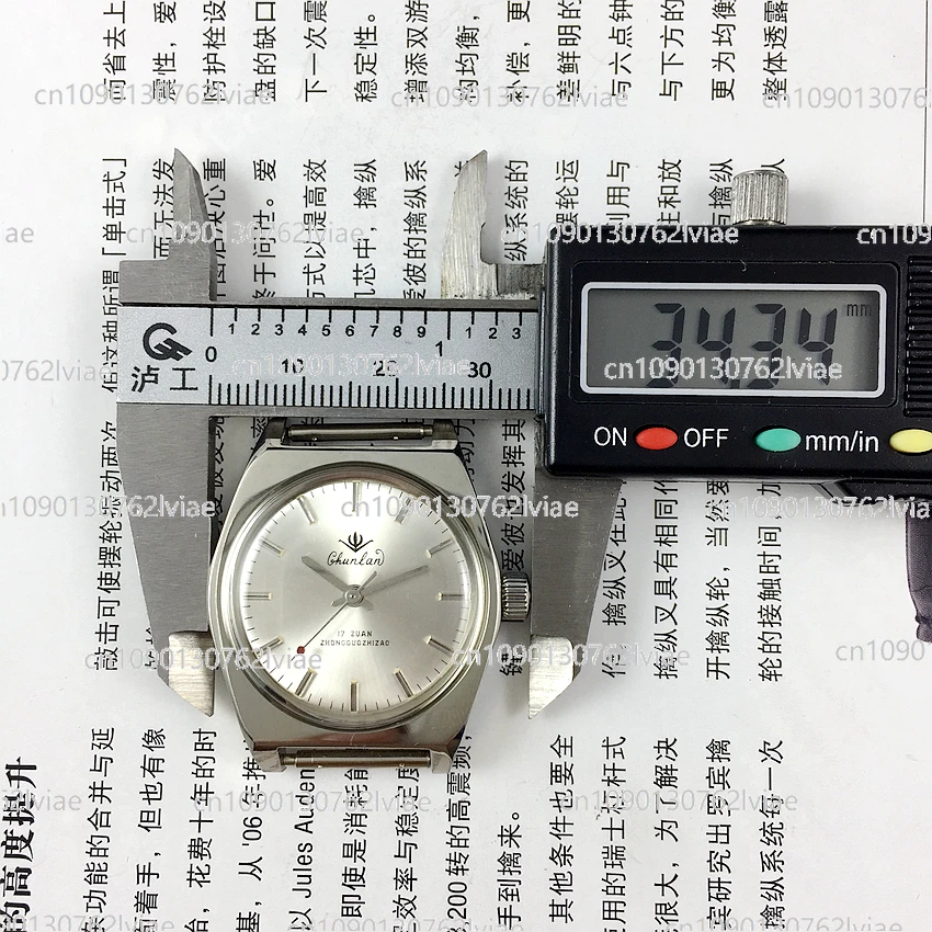 Механические часы среднего размера из стали марки Chunlan диаметр 33 мм 1 бесплатный