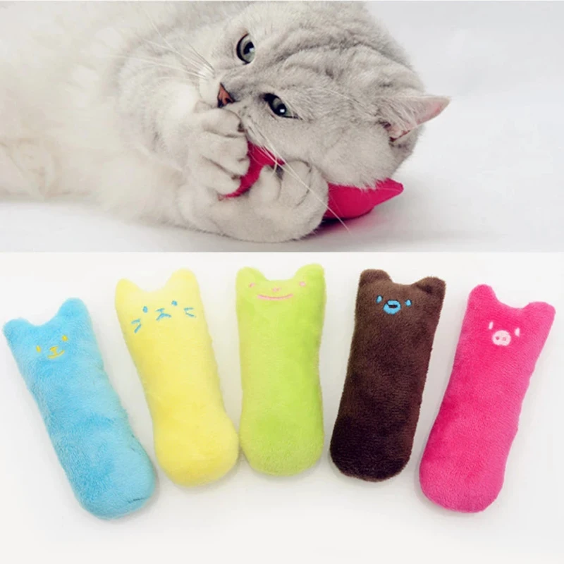 Фото Игрушка в виде кошачьей мяты, товары для домашних животных, милые игрушки для котят, шлифовальные зубы, плюшевая подушка для большого пальца... №3