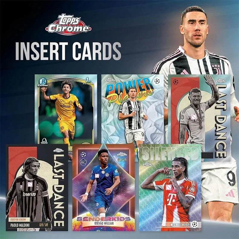 Коллекционные карточки Topps Chrome Series 2025-26 по футболу: Премьер-лига и Лига чемпионов УЕФА, карточки с автографами, интересные подарки. (art.: 3920dccc377ac) - 3920dccc377ac