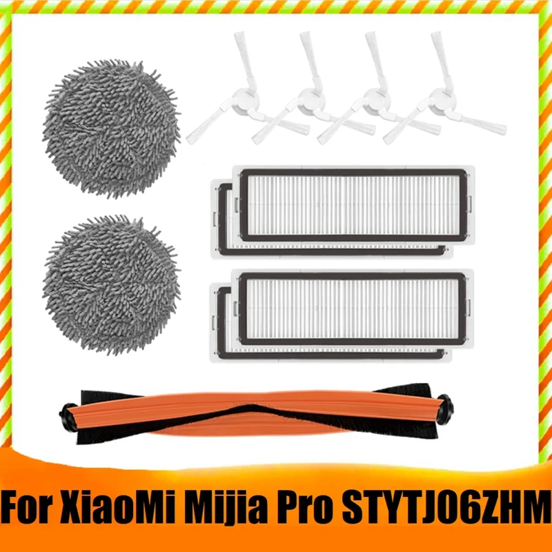 

11Pcs Main Side Brush Mop Cloth Filter For Xiaomi Mijia Pro STYTJ06ZHM Self-Cleaning Robot Vacuum Cleaner Accessories