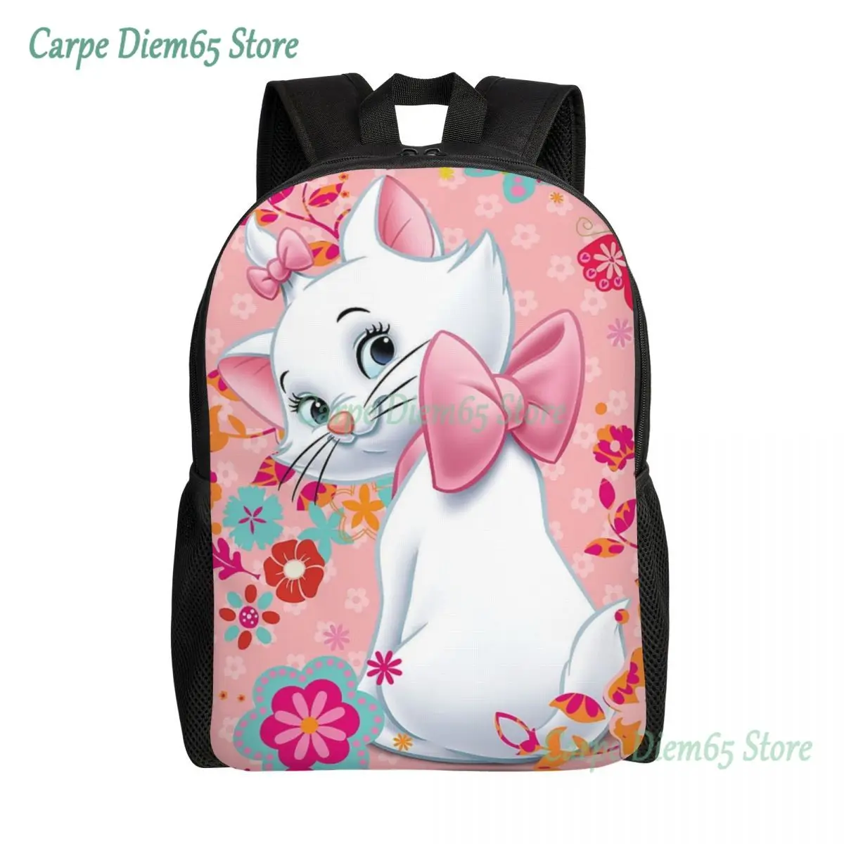 

Marie Cat Backpack for Men Women College School Student Bookbag Fits 15 Inch Laptop Girly Kitten Film Bags