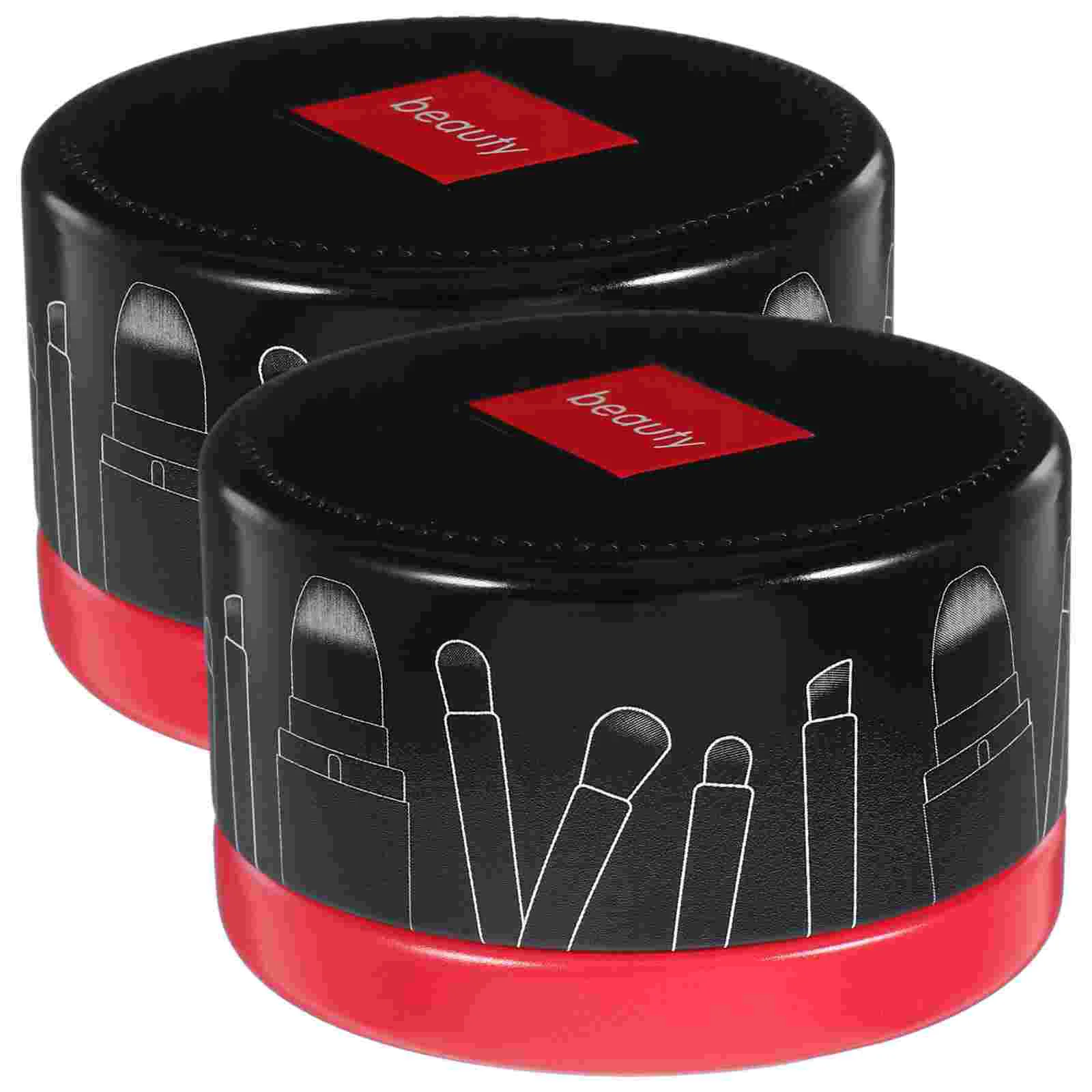 

2 Pcs Makeup Brush Cleaning Box Cleaner Pad Dry Activated Carbon Mat Metal Washer