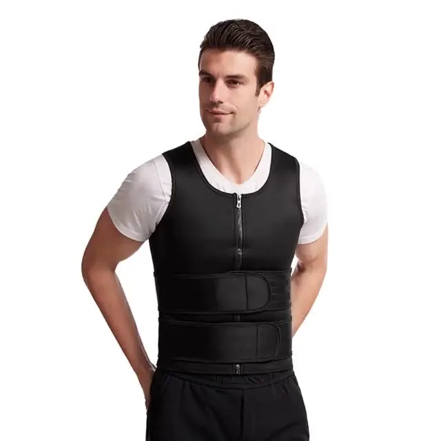 Men's Sports Shaper Wear Neoprene Sweating Sculpting Sauna Vest Abdomen Double Elasticity Fitness Trainer Belt Slimming