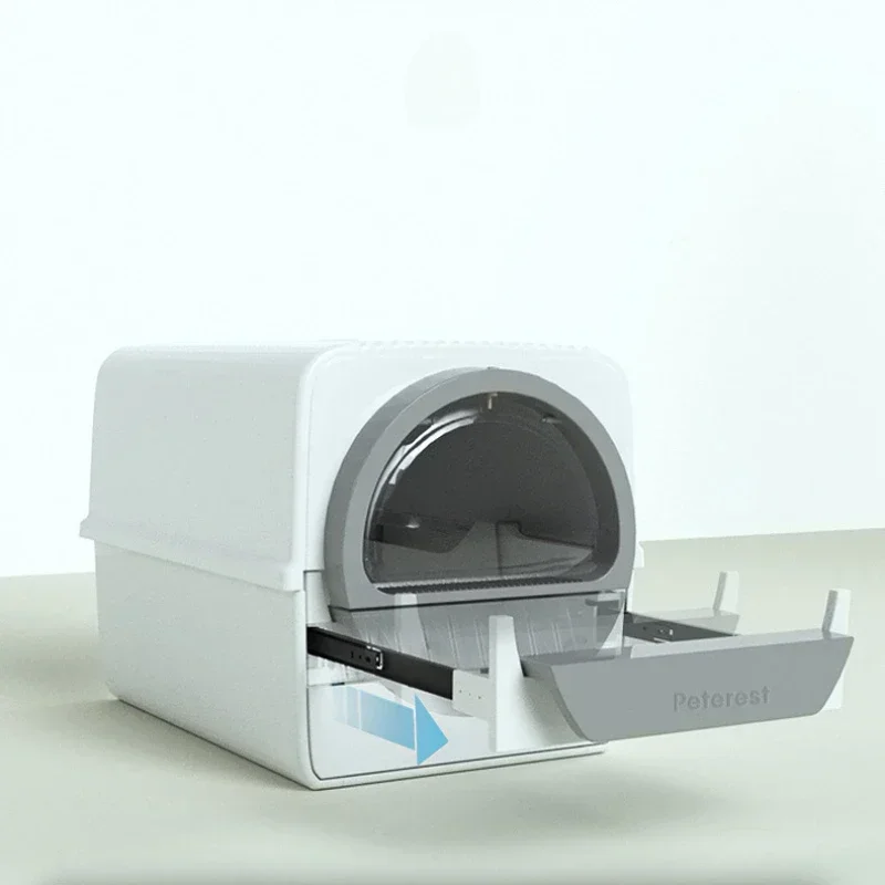 Полуавтоматический контейнер для кошачьего туалета закрытый дизайн с легкой