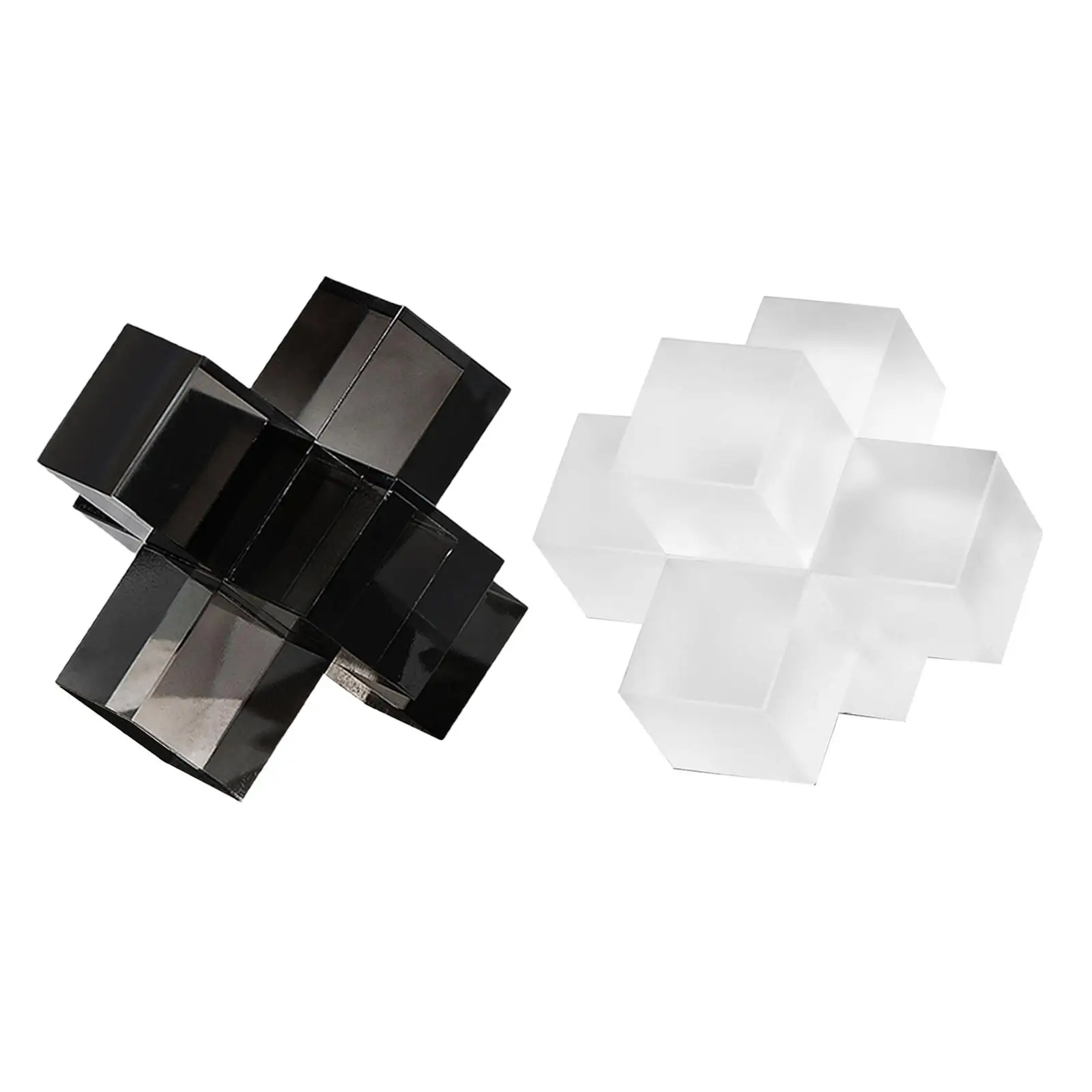 

Geometric Ornaments Crystal Transparent Three-dimensional for Bedroom Tabletop