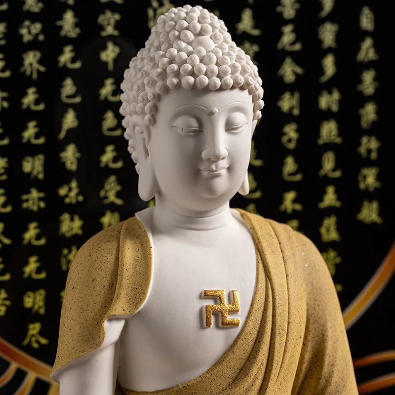 Большая статуя Будды Татхагата Шакьямуни керамическая лампа круг