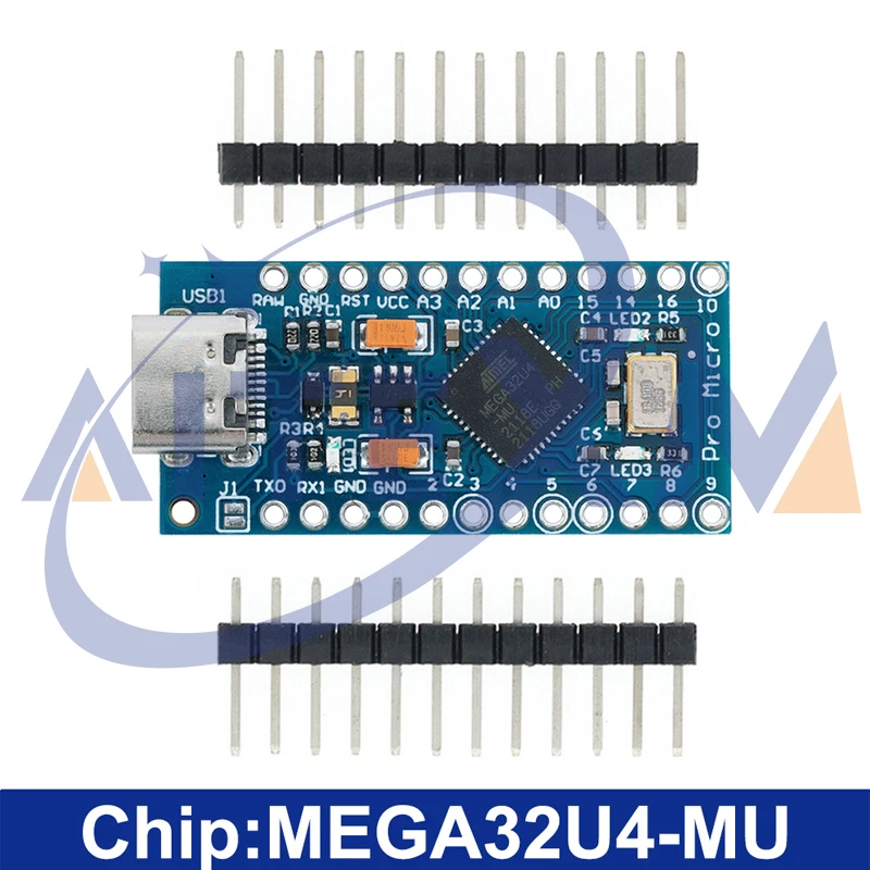 Pro Micro ATMEGA32U4 5V/16 МГц модуль с Загрузчиком для arduino Мини USB/Micro USB 2 ряда штыревой