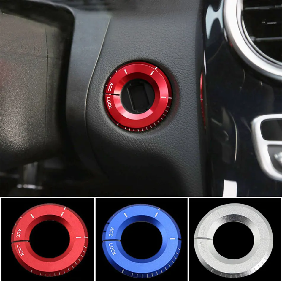 

Car Ignition Switch Trim Key Ring Hole Circle Stickers for Mercedes Benz A C Class GLA CLA GLC W205 W212 X253 C117