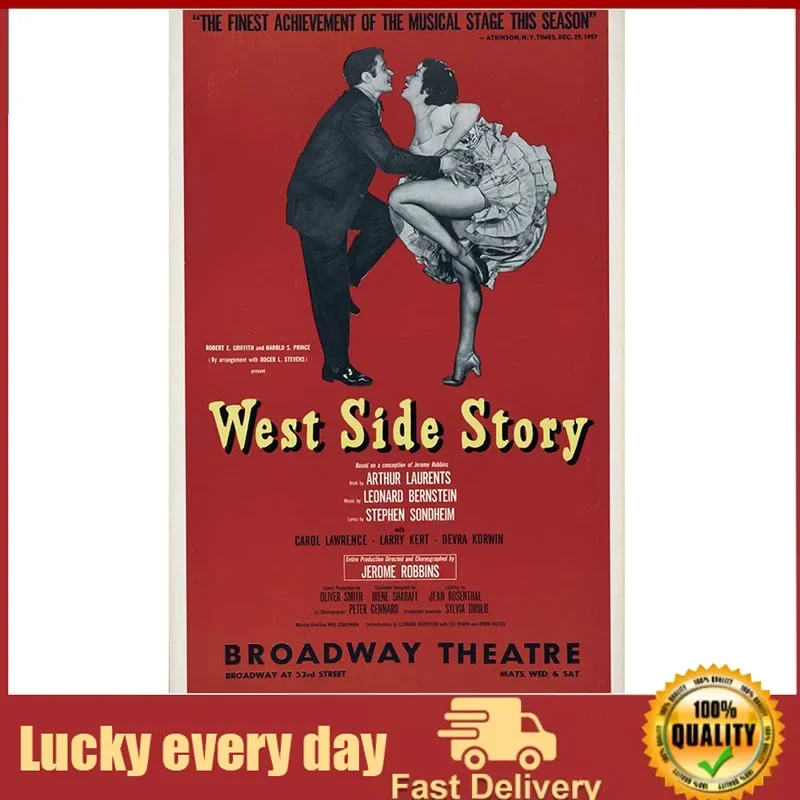 

West Side Story Movie Classic Tin Sign Retro Tin Sign Poster, Retro Vintage Metal Bar Club Movie Wall Art Decoration metal plate
