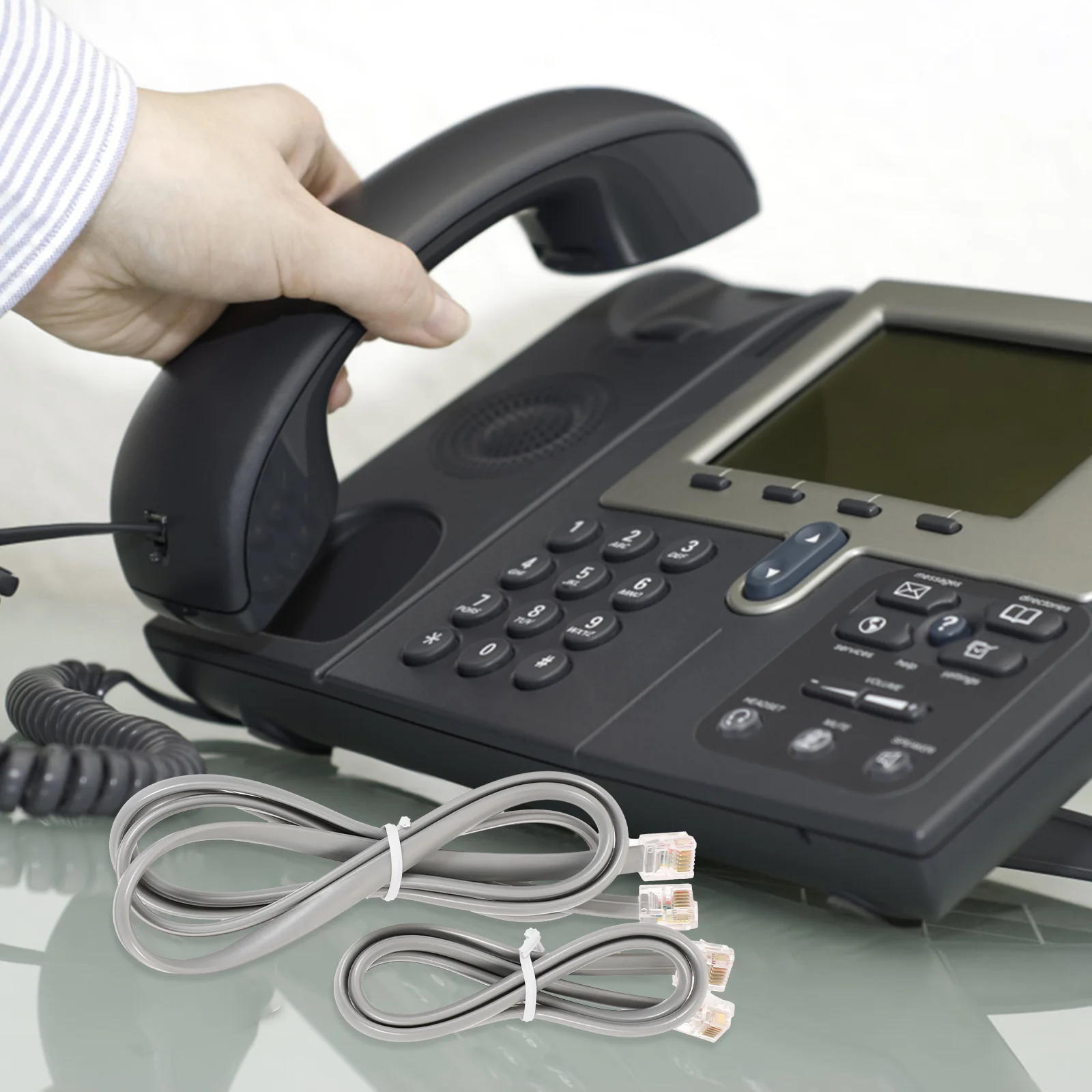 3 шт. телефонные кабели удлинители для телефона шнуры стационарных телефонов