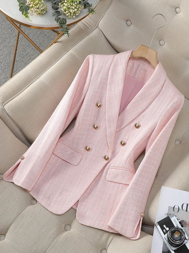 Розовый женский 2024 новый весенне-осенний повседневный высококачественный