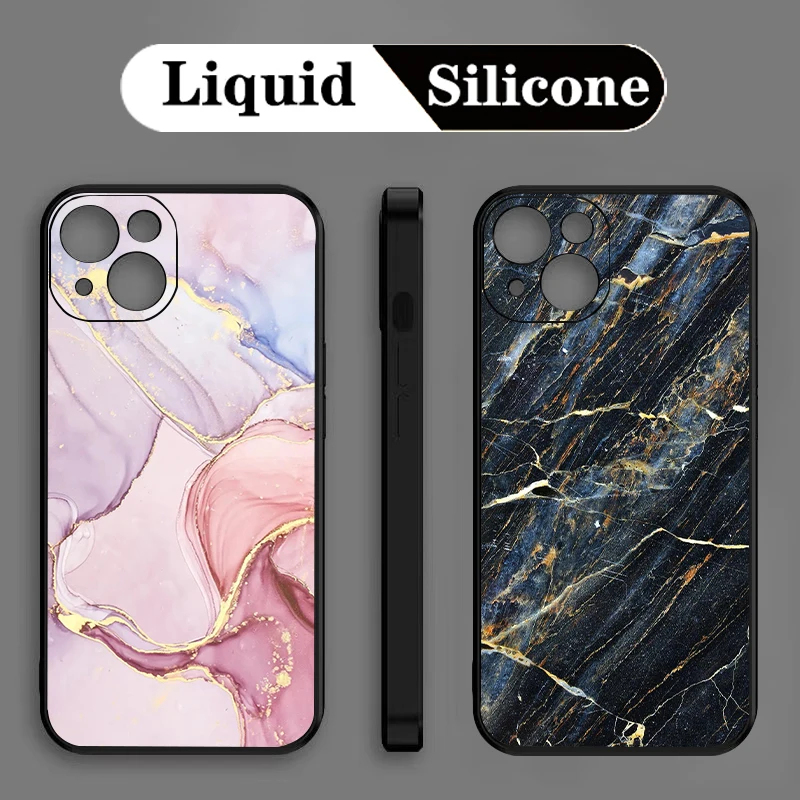 

Watercolor Marble Pattern Phone Case For iPhone 14 13 12 11 Pro Max 13 12 Mini 7 8 Plus X XR XS Max Coque Soft Cases
