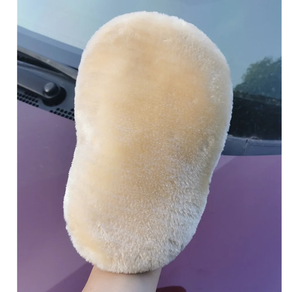

Single-Sided Wool Soft Cashmere Car Wash Glove Cleaning Mitt Washing Brush Cloth Motorcycle Washer Care Car Cleaning Tool