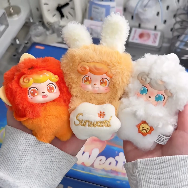 Фото JOTOYS Qkid Weather Series Blind Box: Милые мини-фигурки аниме, коллекционные плюшевые игрушки, загадочные коробки-сюрпризы, брелоки-подвески, подарки №2