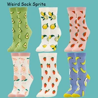 banana strawberry fruit socks womens cotton wholesale korean personality flat jacquard socks mushroom socks