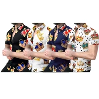 men summer shirts oversized button up shirt polyester mens shirts short sleeve japanese streetwear men fashion clothing trends