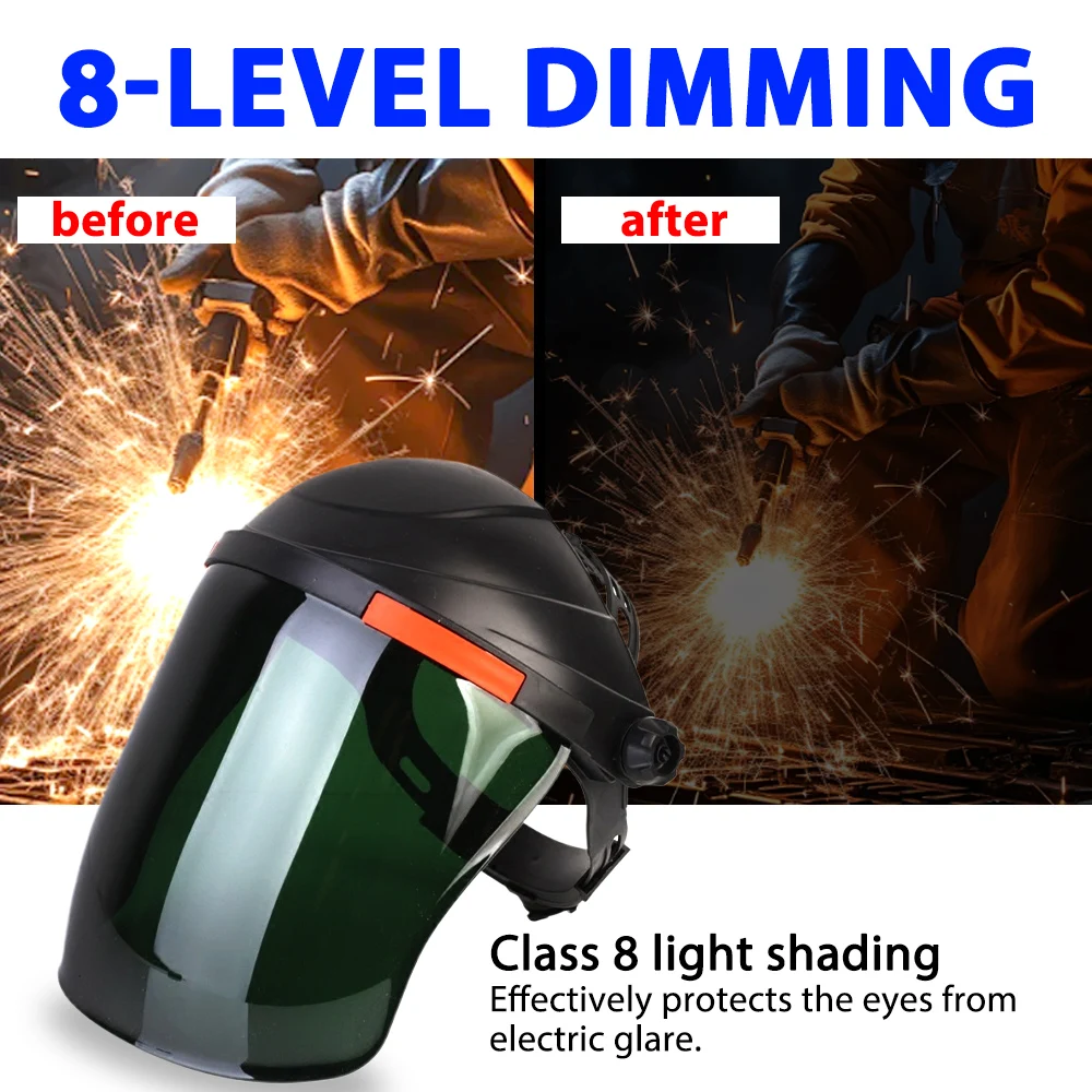 

KingHui Сварочный шлем полумаска темно-зеленый+черный