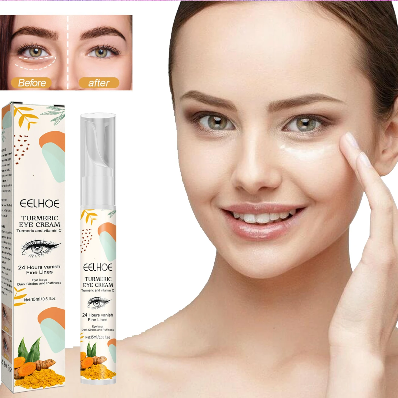 

Крем для области вокруг глаз, от мешков и тёмных кругов, 15 мл