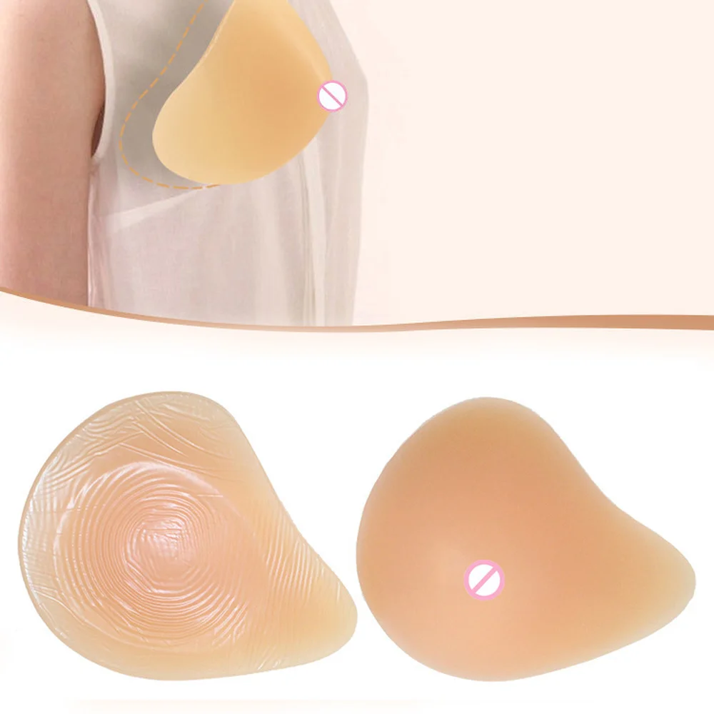

180g-600g Spiral Silicone False Breast Breathable Chest Pad Super Soft Postoperative Rehabilitation Type Lifelike Fake Breast