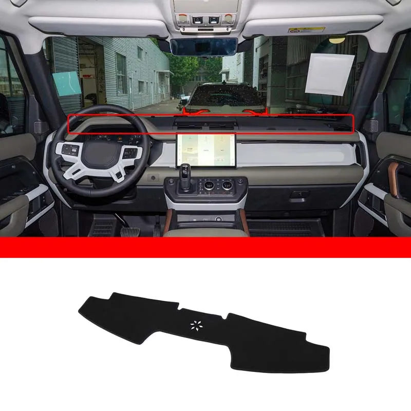 For 2020-2022 Land Rover Defender 90110 black car styling dashboard center console light-proof pad sun protection pad auto parts
